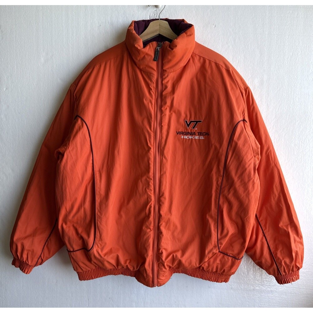 Vintage VT Virginia Tech XL Reversible Stadium/Ski  Warm Full Zip Coat Outdoor